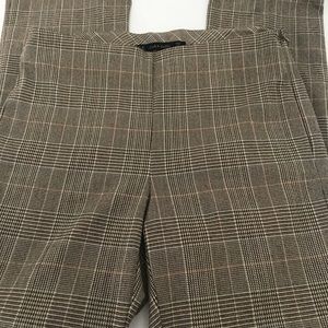 Zara women’s plaid pants brown size Xs